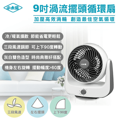 【小太陽9吋渦流擺頭循環扇】空氣循環扇 電風扇 工業電扇 空調扇 風扇 電扇 立扇