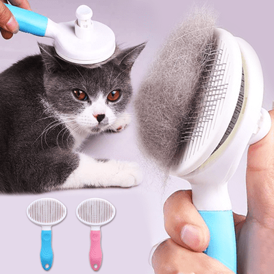 【STAR CANDT】 寵物梳子 一鍵式 自動除毛梳 除毛刷 寵物美容 貓狗梳子 寵物梳 寵物用品