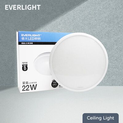 【億光 EVERLIGHT】LED 星庭 22W 黃光 白光 自然光 全電壓 戶外 室內 吸頂燈