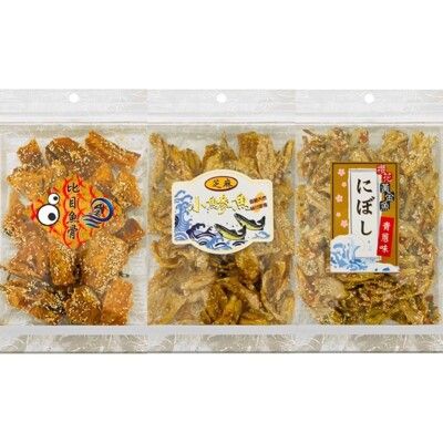 志烜食品 比目魚骨/芝麻小蔘魚/櫻花蝦青蔥黃金魚(150g/包)