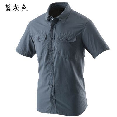【WILDLAND荒野】男排汗抗UV短袖襯衫-W1206