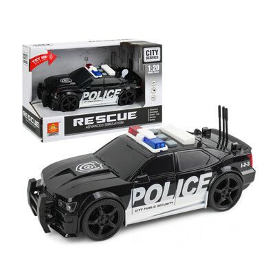 1:20 聲光摩輪警車(美國警車)(慣性推動超會跑)(500A)【888便利購】