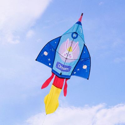 火箭造型彩色風箏(80*279)(全配/附150米輪盤線)【888便利購】