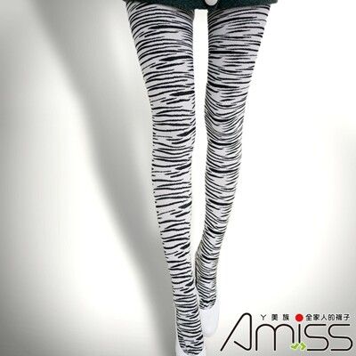 AMISS 歐美時尚精緻造型褲襪-虎紋斑斑褲襪