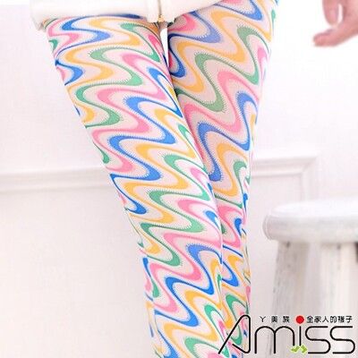 AMISS 獨家日系經典造型褲襪-微透美感-微透美感-彩虹曲線