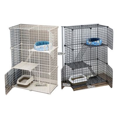 組合式寵物貓籠 三開三層 圍欄 網片 兔籠 組合柵欄 隔板 折疊籠