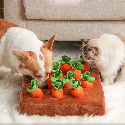 趣味拔蘿蔔嗅聞玩具 拔蘿蔔 嗅聞玩具 狗狗玩具 拔蘿蔔玩具 貓狗玩具 寵物益智玩具 蘿蔔菜園
