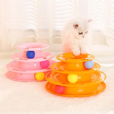 三層貓轉盤貓玩具 貓抓板 貓玩具