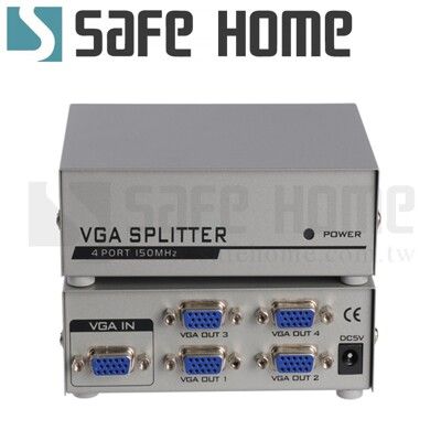 SAFEHOME 1對4 VGA 電腦螢幕視訊分配器 150MHz