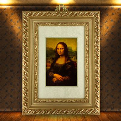 黃金複製畫 世界名畫 蒙娜麗莎的微笑 達文西 羅浮宮 純金999 禮贈品