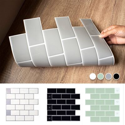 【QIDINA】升級款新3D立體貼瓷磚貼防水防油壁貼 / 壁貼 牆貼 牆壁貼