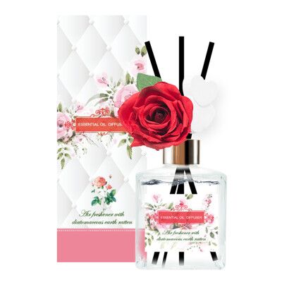 QIDINA 玫瑰法國浪漫珪藻土專利擴香瓶組 母親節送禮