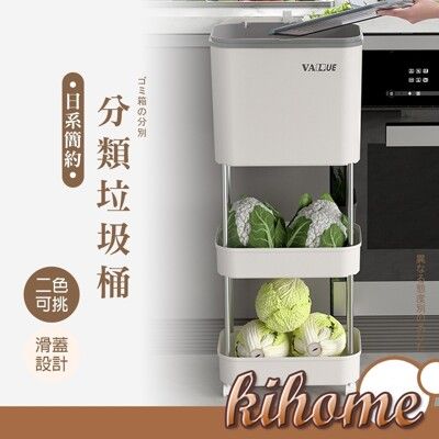 【kihome】層架式垃圾桶