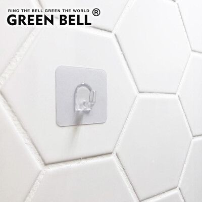 GREEN BELL綠貝新一代台灣製強力無痕小掛勾(環保裸裝版) 水洗可重覆黏貼 不殘膠不傷牆