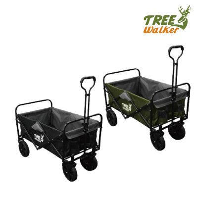 【TREE Walkwer】露營推車-黑/綠 無煞車款(悠遊戶外)