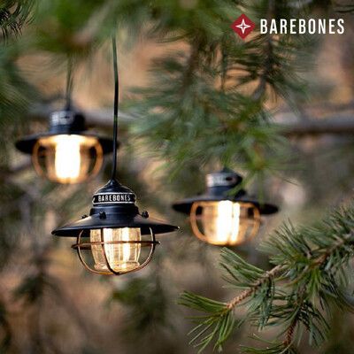 【Barebones】Edison String Lights 串連垂吊營燈 三入一組 (悠遊戶外)