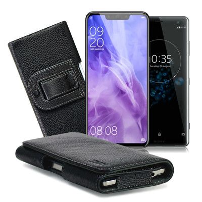 Xmart for SONY Xperia XZ3/華為 nova 3/3I 麗緻真皮腰掛皮套