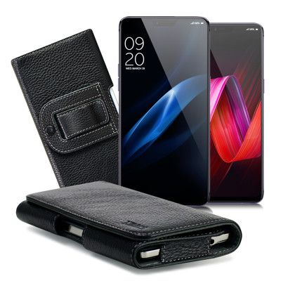 Xmart for OPPO R15 / R15 Pro 麗緻真皮腰掛皮套