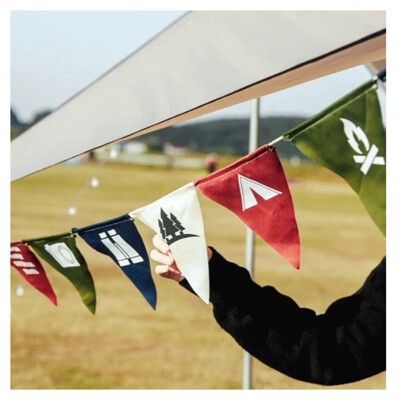 露營帳篷氛圍三角旗 裝飾旗天幕營地野營彩旗戶外帳篷氛圍三角旗