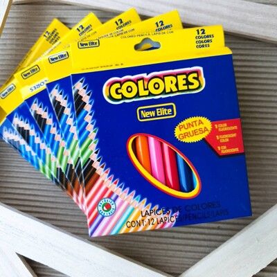 繪畫文具【COLORES】色鉛筆 (12色) 色鉛筆 鉛筆 繪畫 文具 彩色鉛筆 畫筆