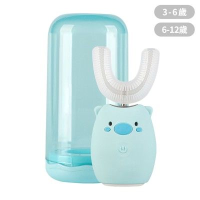 【Luveta】U型牙套式兒童電動牙刷 - 藍豬 (3-6歲/6-12歲) 品牌旗艦店