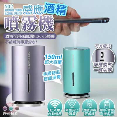 N02感應酒精噴霧機 可用75%酒精 消毒水 極細噴霧 加溼器