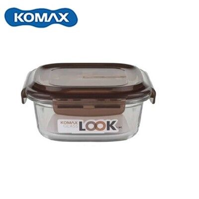 韓國 KOMAX 巧克力方形強化玻璃保鮮盒650ml 59072【AE02254】