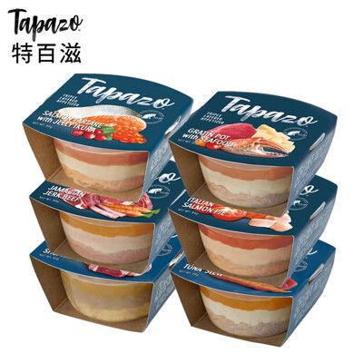 特百滋 TAPAZO 貓開胃三層杯 海鮮燉｜雞肉派｜小牛燒｜鮭魚親子｜鮭魚派｜濃起司海鮮鍋 80g