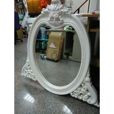 歐式田園風格鏡子鏡框鏡架壁鏡子特價橢圓鏡