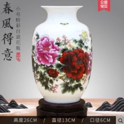 景德鎮陶瓷器電視櫃花瓶擺件(1對價)