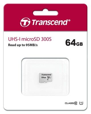 Transcend 創見 64GB USD 300S micro SDHC UHS-I U1記憶卡