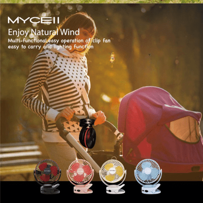 【MYCELL】多功能夾式隨身電風扇 MY-W026