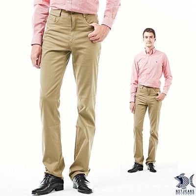 【NST Jeans】男休閒褲 修身小直筒 復古狂潮 仿舊茶色純棉 380(5733)歐美版型