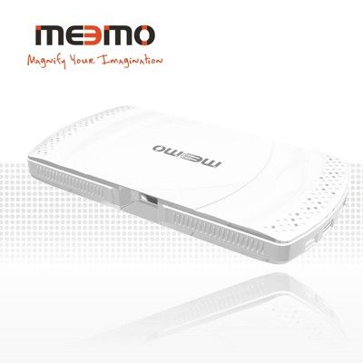 【Meemo】雷射微型投影機-天使白 (內附支架 擦拭布) 3色 / 美國品牌 台灣製造