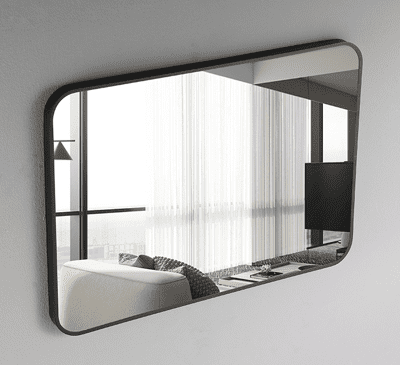 鏡子 裝飾鏡 75*120CM 壁掛鏡 北歐方形玄關裝飾鏡美式浴室鏡歐式衛生間壁掛鏡臥室梳妝鏡化妝鏡