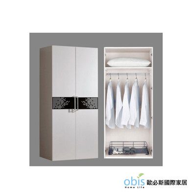 【obis】波爾卡2.7尺衣櫥(有籃)