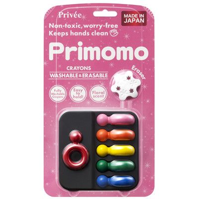 【Primomo】普麗貓趣味蠟筆6色(戒指) - 附橡皮擦