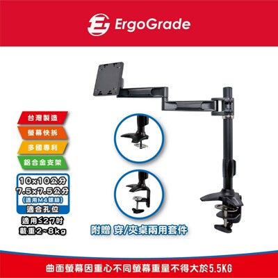 ErgoGrade 螢幕支架 電腦螢幕支架 螢幕架 電腦架 壁掛架 多螢幕支架 EGTC210Q