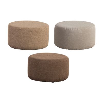 IDEA-暖色棉麻日式小圓凳(三色可選)