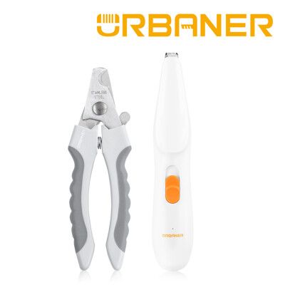 【URBANER 奧本】迷你款寵物腳底毛電剪+寵物指甲剪-小MB-021+CT-21