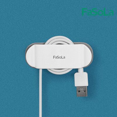 FaSoLa 萬用免打孔插頭/USB線材固定器(4入)
