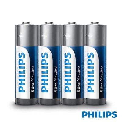 Philips 飛利浦 鹼性電池  3號電池AA 4號電池AAA  4顆一入