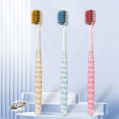 水晶寬頭牙刷 顏色隨機3支/組 SIN7254 牙刷 寬頭牙刷 口腔衛生