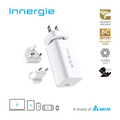 Innergie 60C Pro (國際版) 60瓦 USB-C 萬用充電器