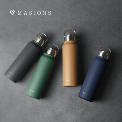 【MASIONS 美心】玉石陶瓷 提把運動隨行真空保溫瓶運動水壺(1000ml)