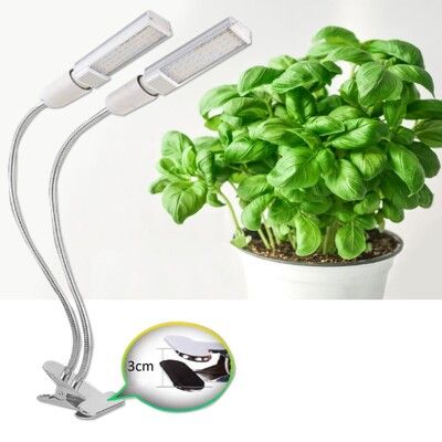 植物燈 led植物燈 USB LED 全光譜植物補光 雙燈泡植物燈 定時開關 夾式植物生長燈