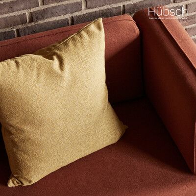 GOODSHIT. 丹麥原裝Hübsch-芥末黃方形抱枕(含枕心)/枕頭/枕套/枕頭套-021208