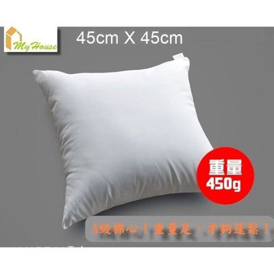 台灣製 A級棉 抱枕 枕心 靠枕 枕頭 寢室 寢飾 寢具 （45cmX45cm）