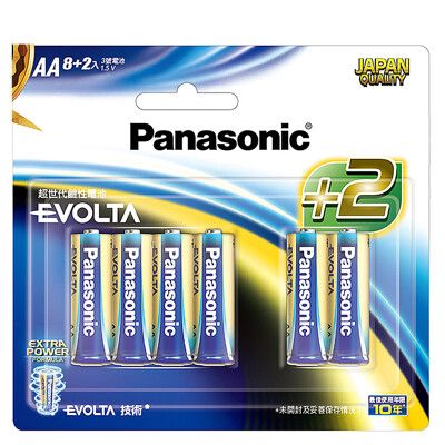 【國際牌Panasonic】EVOLTA超世代 鈦元素 鹼性電池3號/4號 10顆裝(公司貨)