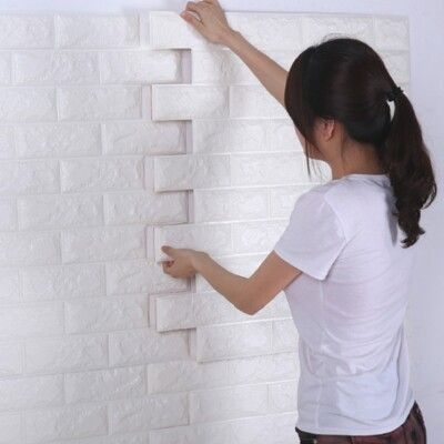壁癌修飾 壁貼 文化石 5-6mm加厚3D立體 防撞 隔音 磚紋壁貼 可用水擦拭  台灣賣家